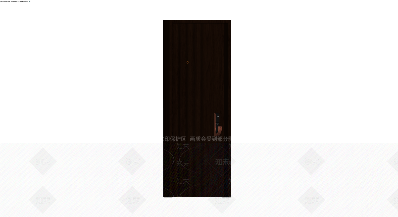 深色木纹防盗门3D模型下载【ID:1229890824】