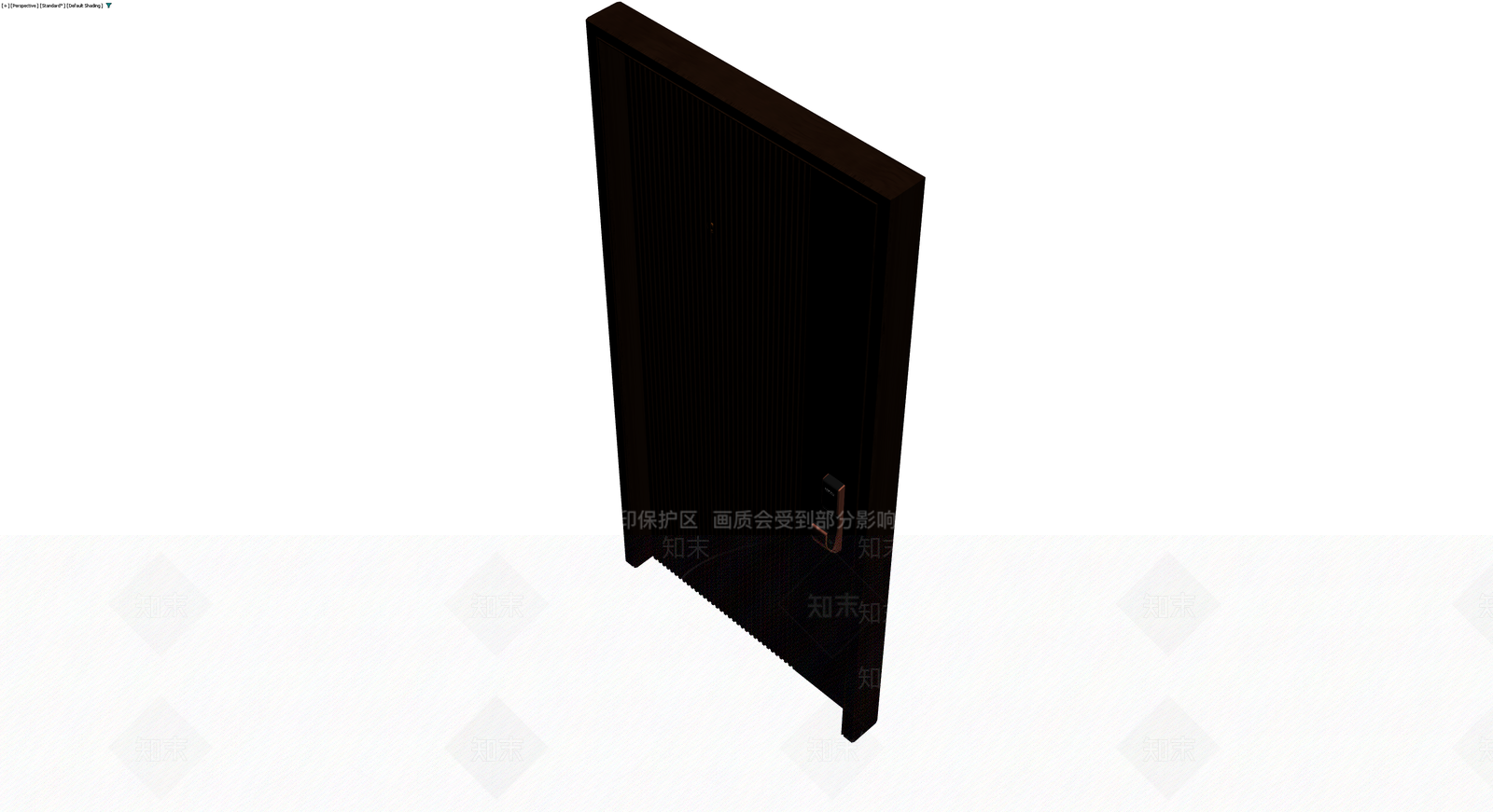 深色木纹防盗门3D模型下载【ID:1229890824】