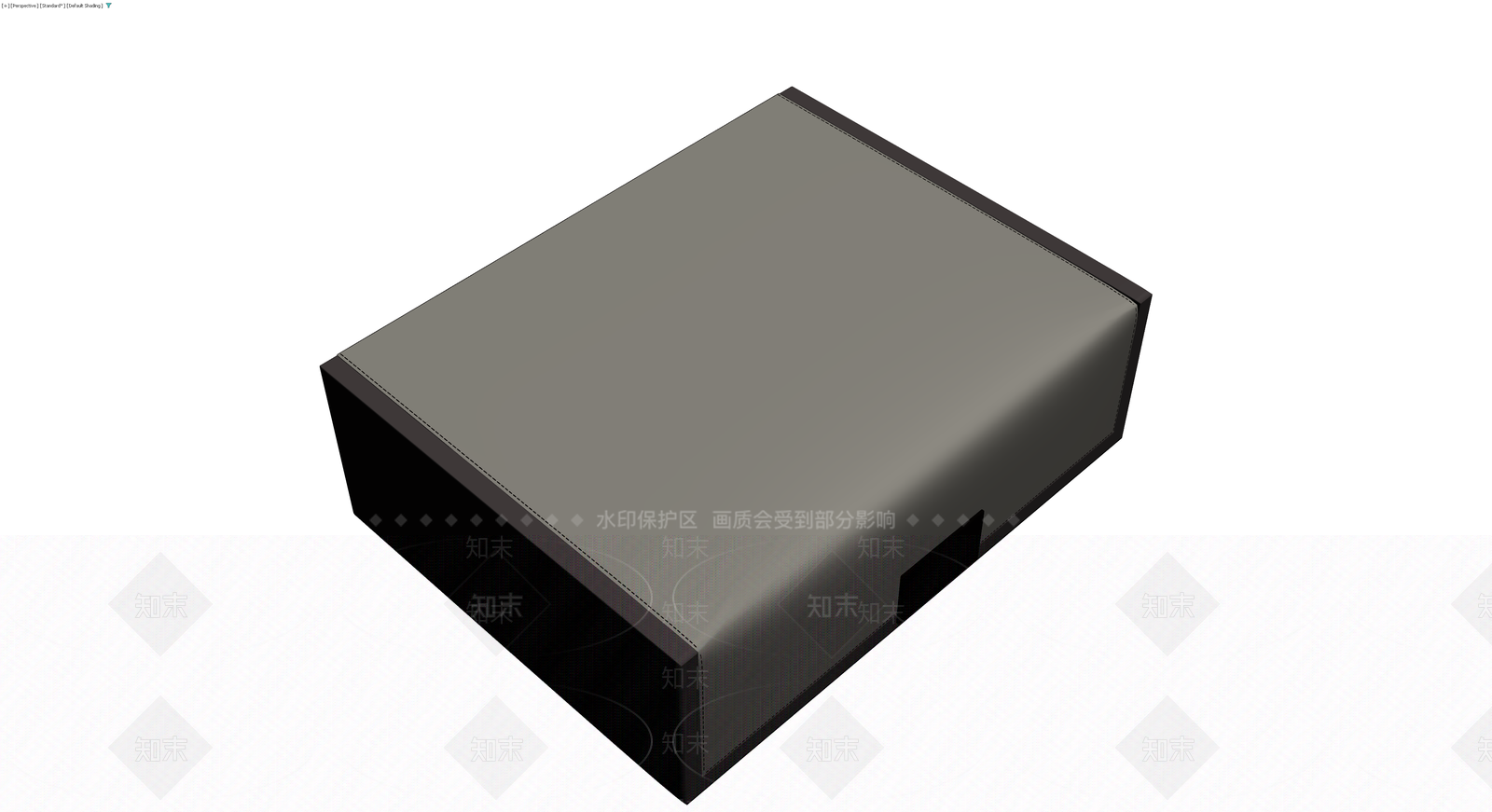 黑色长方体收纳盒3D模型下载【ID:1230098855】