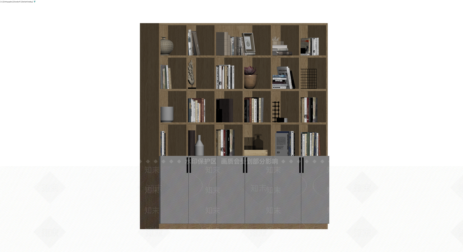 现代风格组合书柜模型3D模型下载【ID:1230675217】