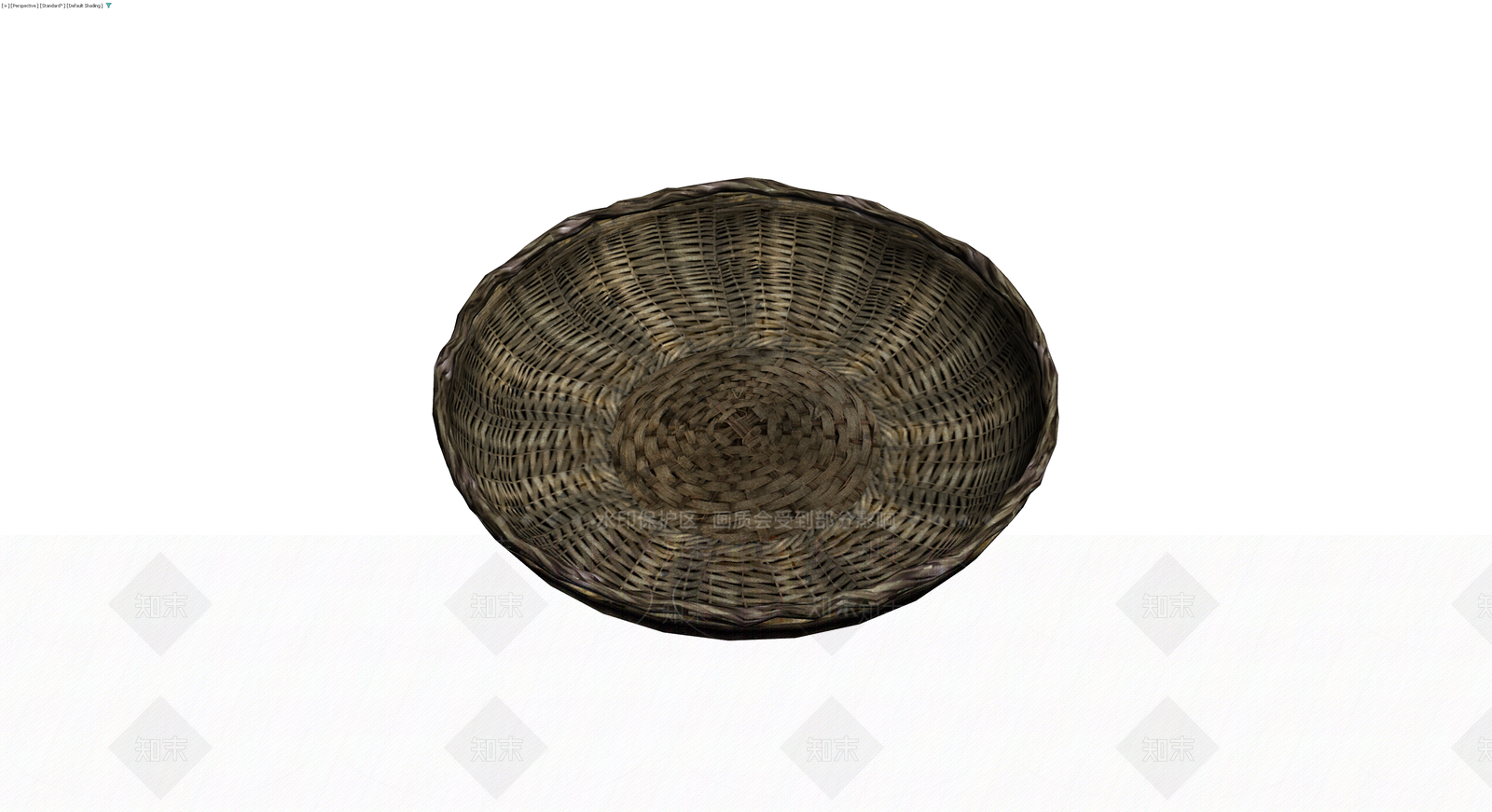 编织纹理圆形浅篮3D模型下载【ID:1230328422】