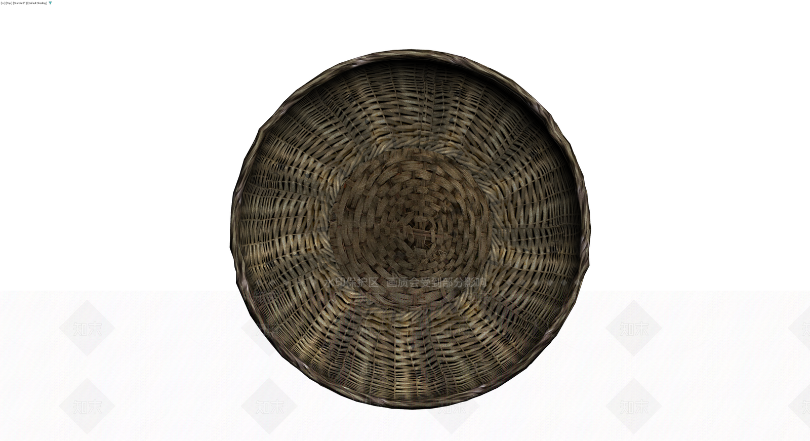 编织纹理圆形浅篮3D模型下载【ID:1230328422】