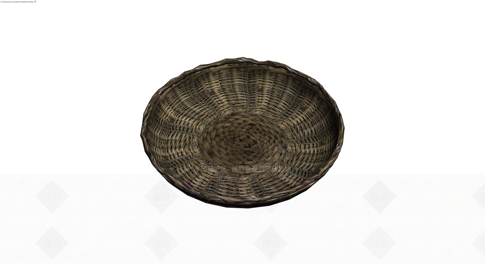 编织纹理圆形浅篮3D模型下载【ID:1230328422】