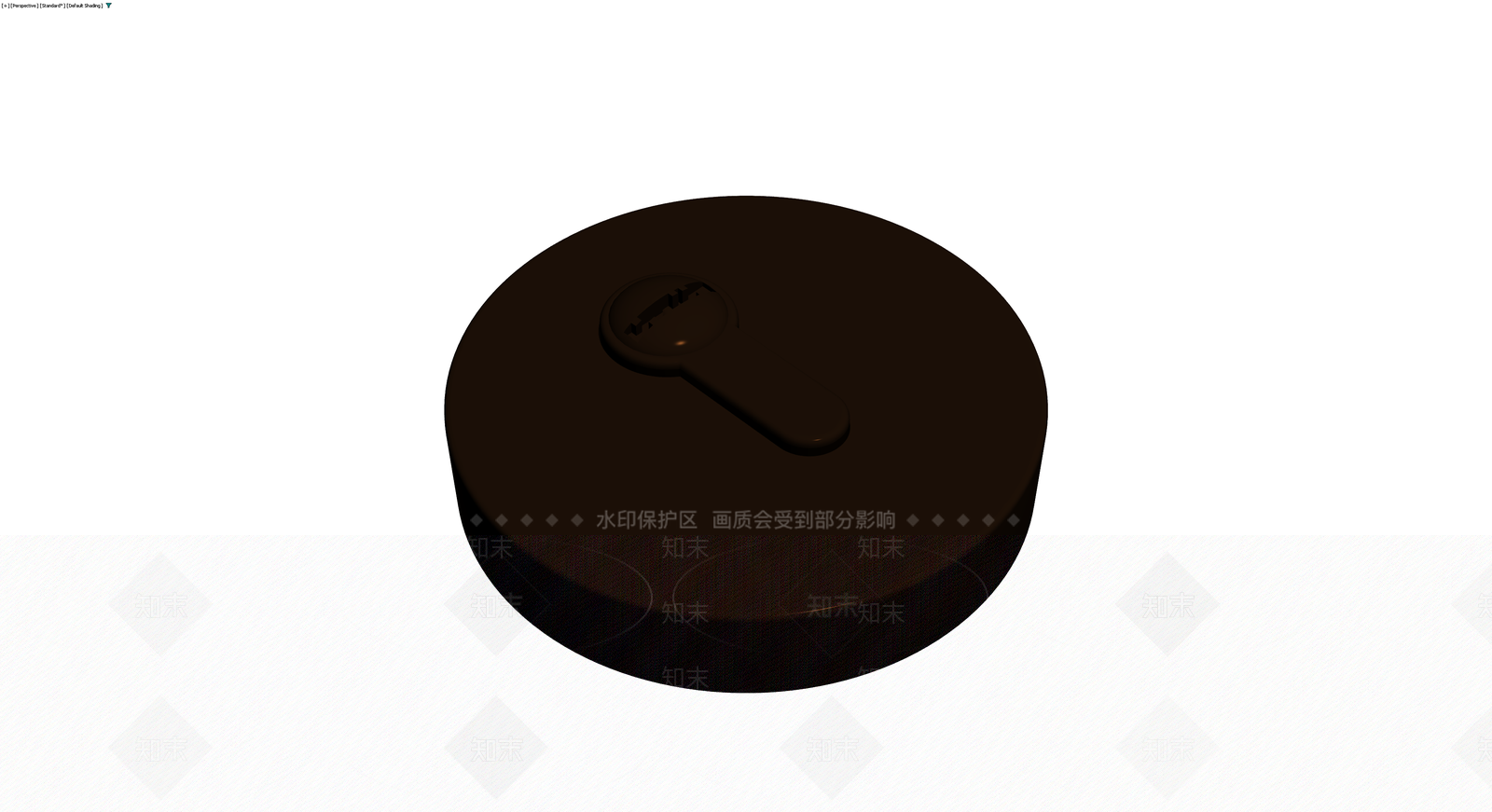 黑色圆形带锁旋钮3D模型下载【ID:1229626821】