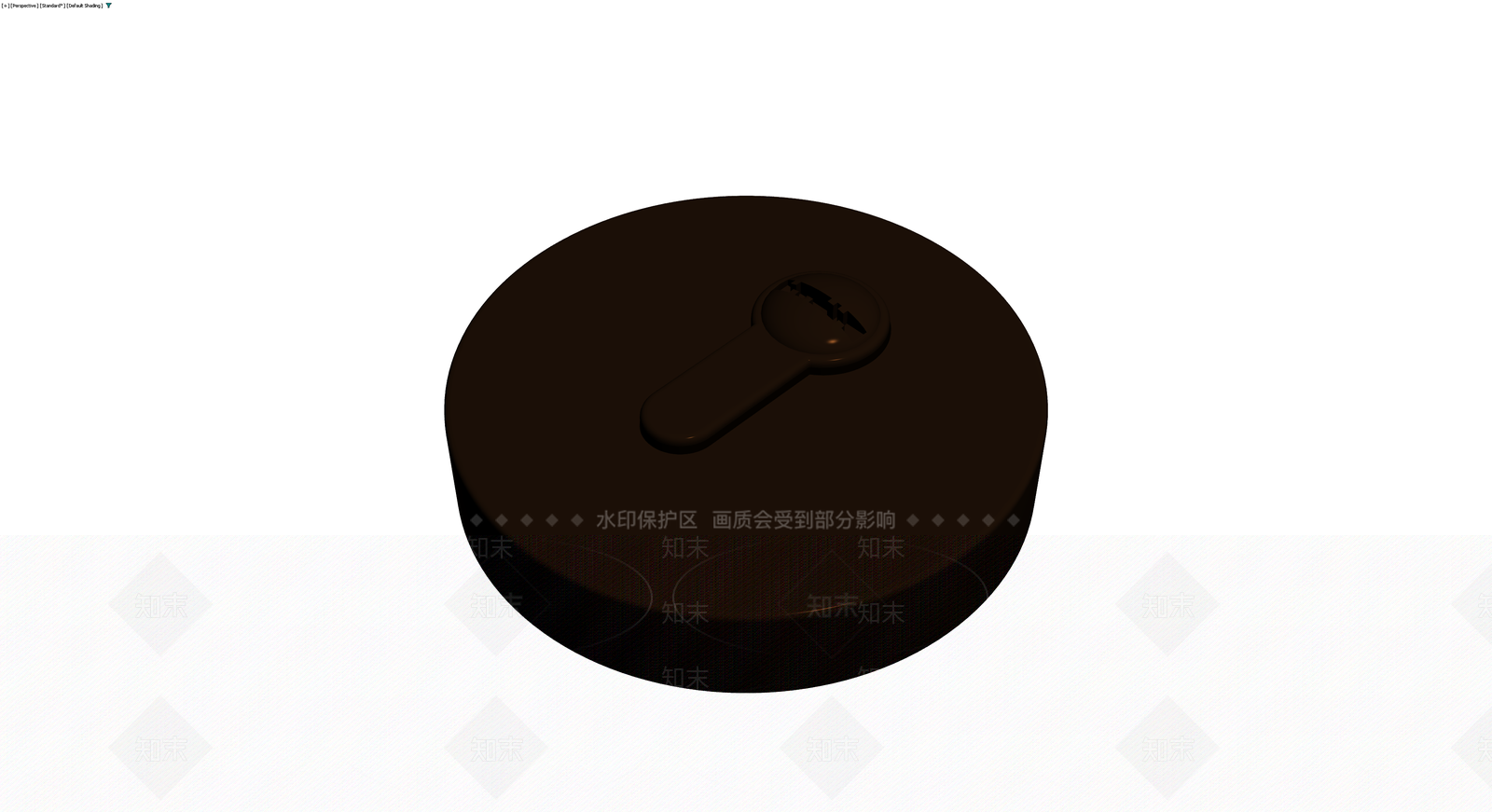 黑色圆形带锁旋钮3D模型下载【ID:1229626821】