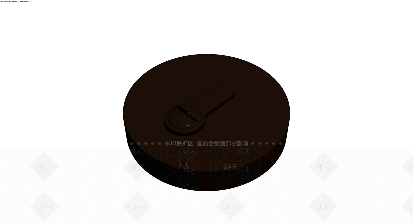 黑色圆形带锁旋钮3D模型下载【ID:1229626821】