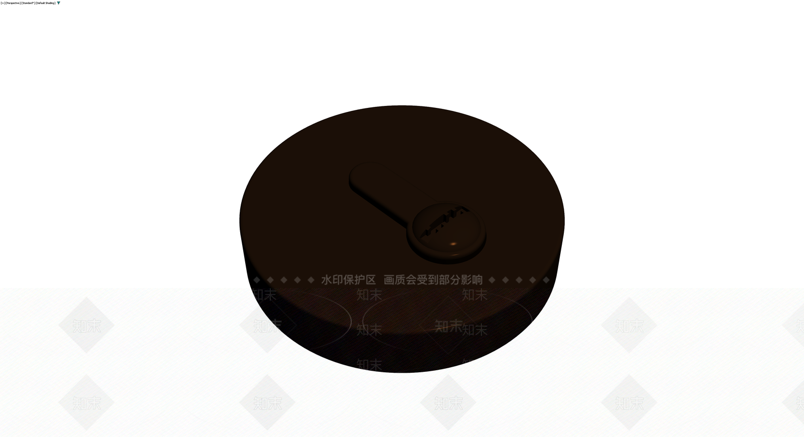 黑色圆形带锁旋钮3D模型下载【ID:1229626821】
