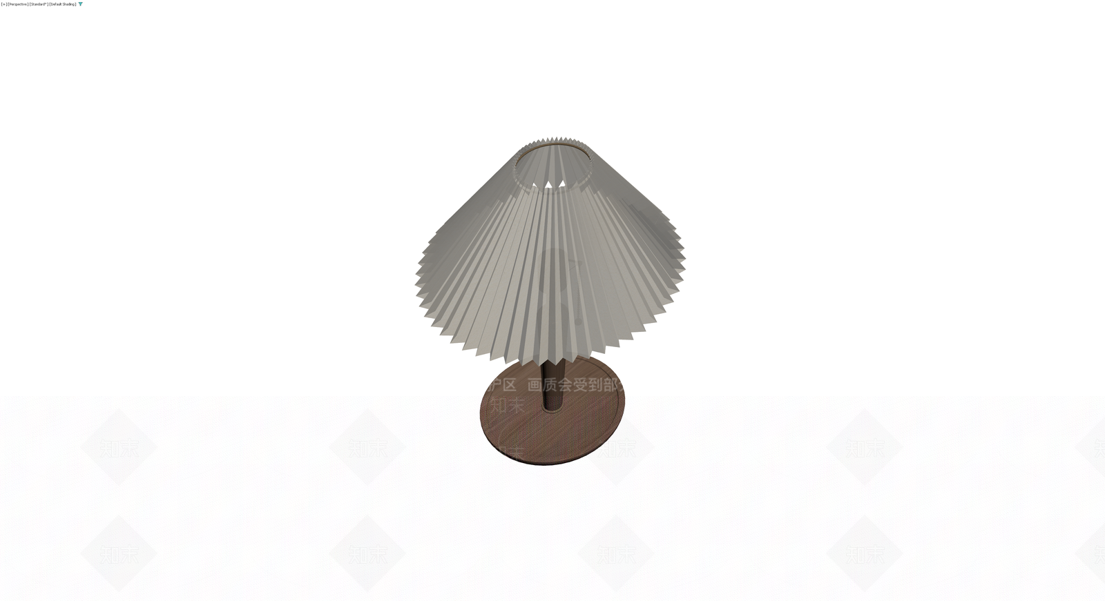 木质底座褶皱台灯3D模型下载【ID:1230344694】