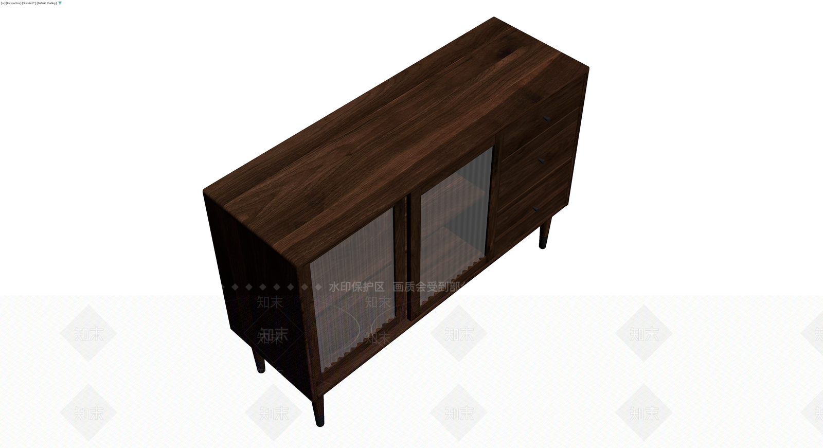 深色木纹储物柜3D模型下载【ID:1229906038】