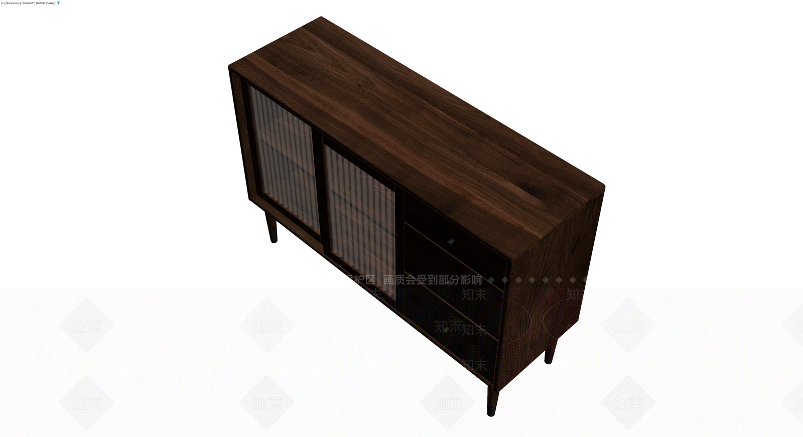 深色木纹储物柜3D模型下载【ID:1229906038】