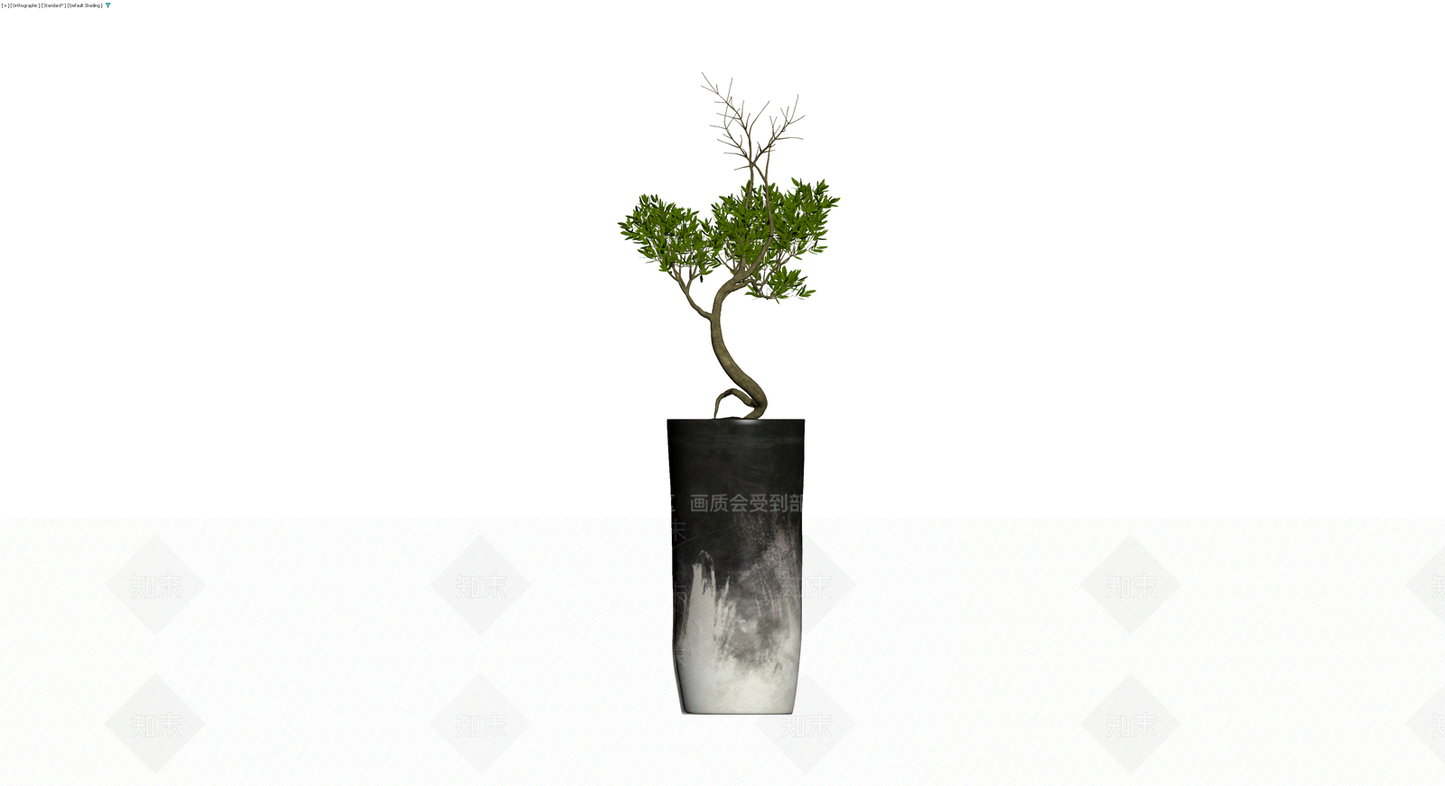 高筒盆栽绿植3D模型下载【ID:1230010948】