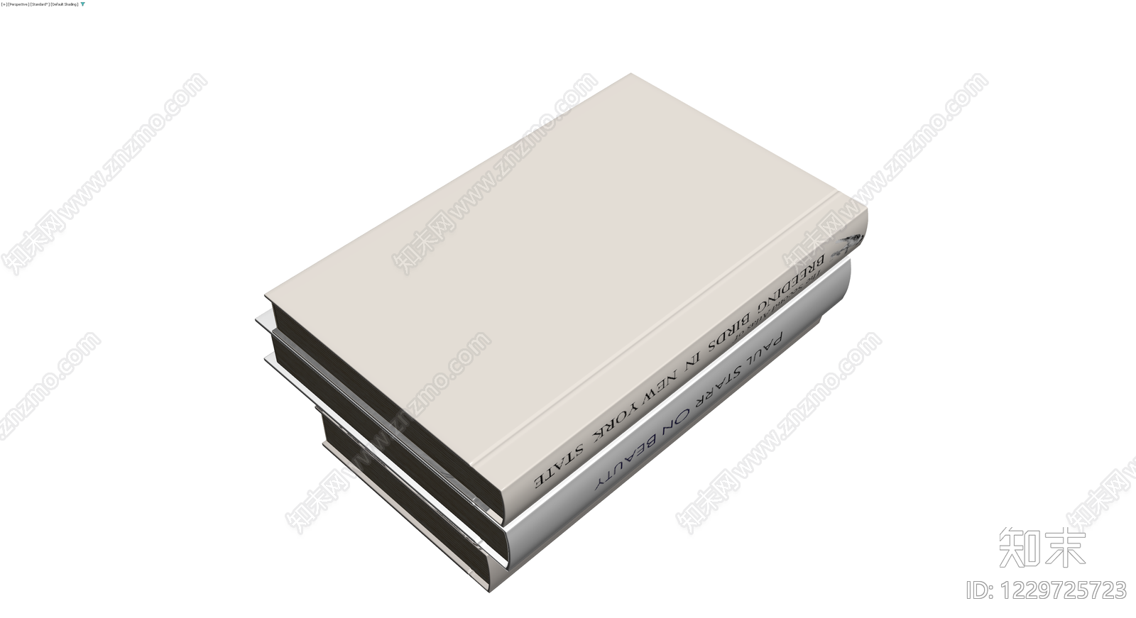 三本精装书组合3D模型下载【ID:1229725723】