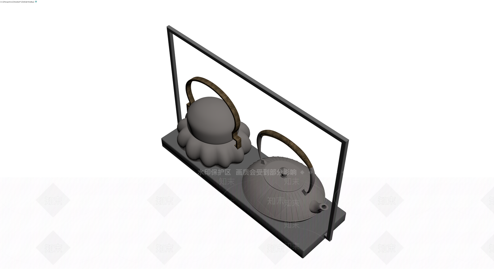 双壶陈列架组合3D模型下载【ID:1230556801】
