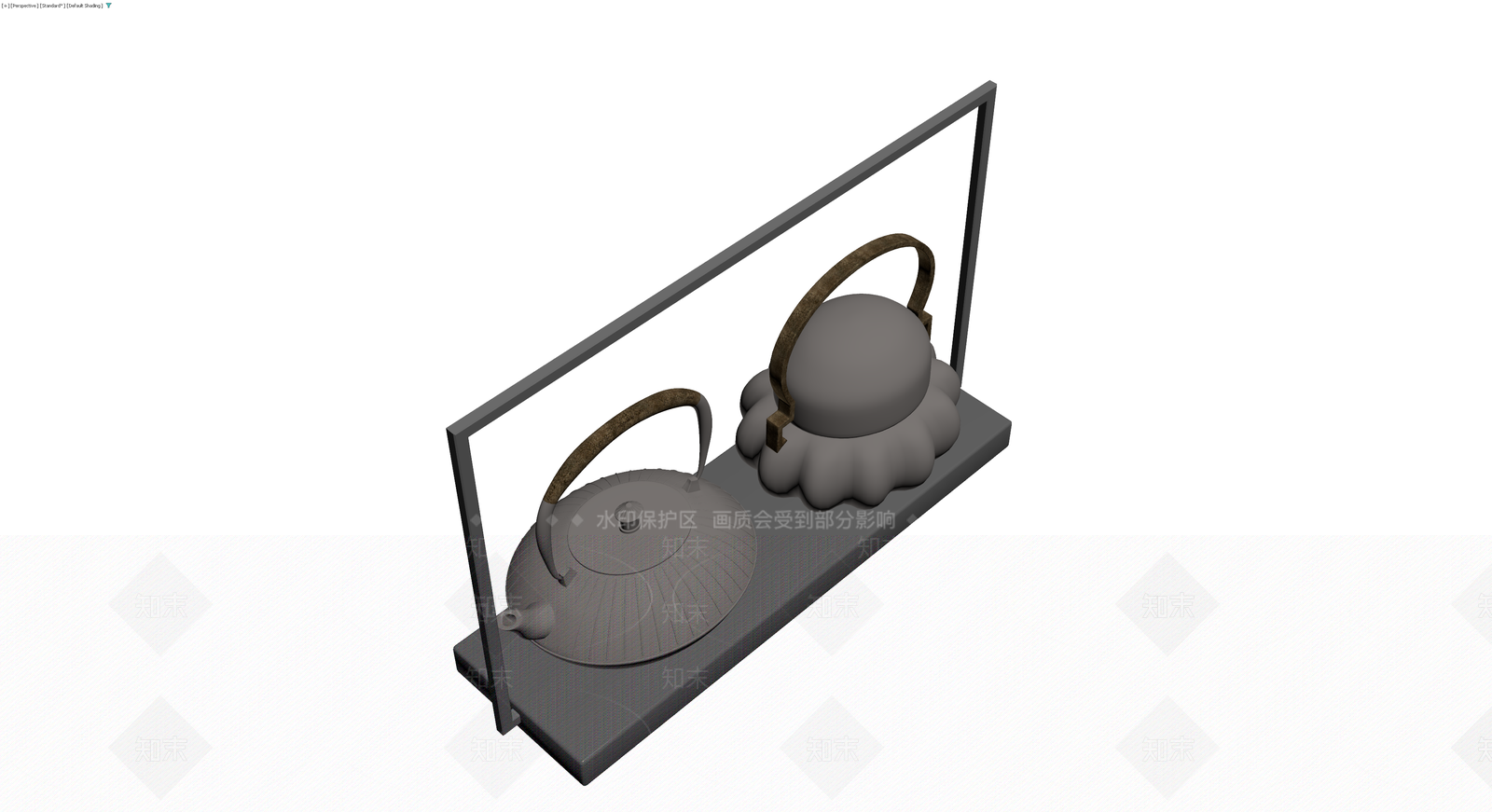 双壶陈列架组合3D模型下载【ID:1230556801】