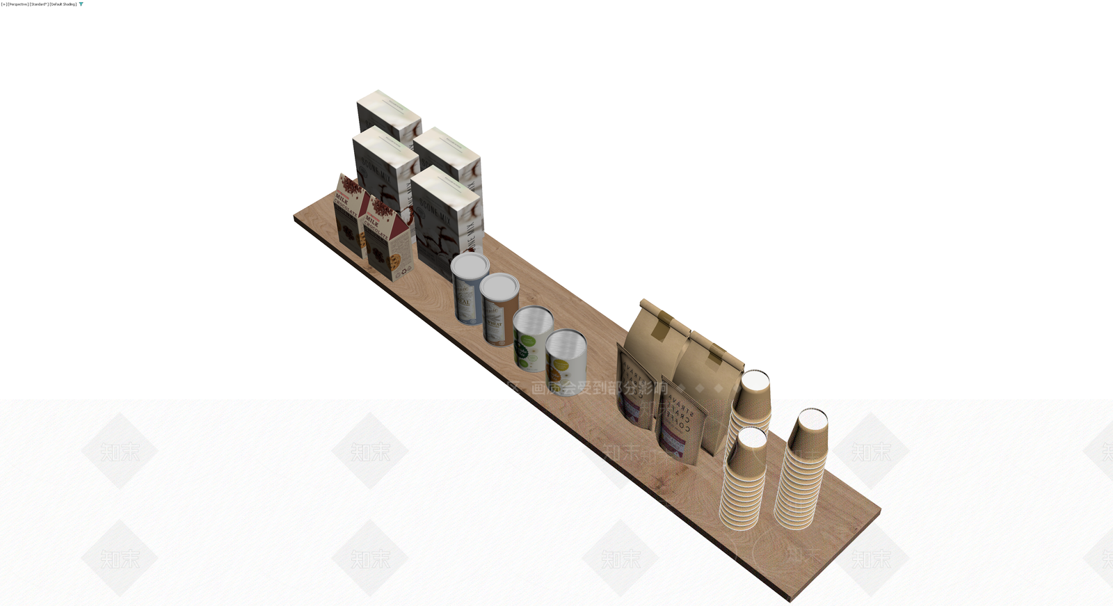 货架烘焙用品陈列组合3D模型下载【ID:1230111163】