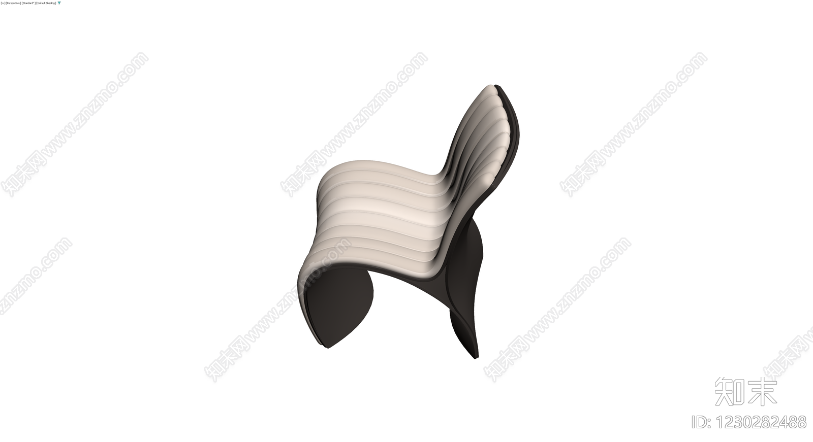 现代条纹造型单人椅3D模型下载【ID:1230282488】
