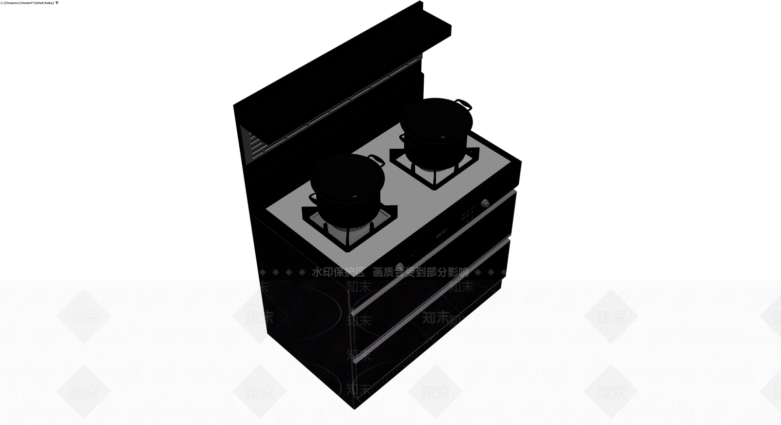集成灶具带锅具3D模型下载【ID:1230352741】