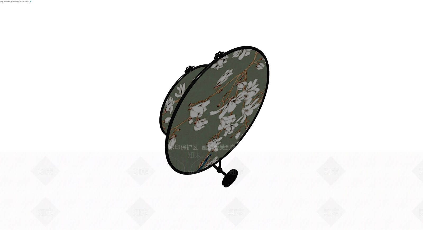 花鸟图案双面屏风3D模型下载【ID:1230760475】