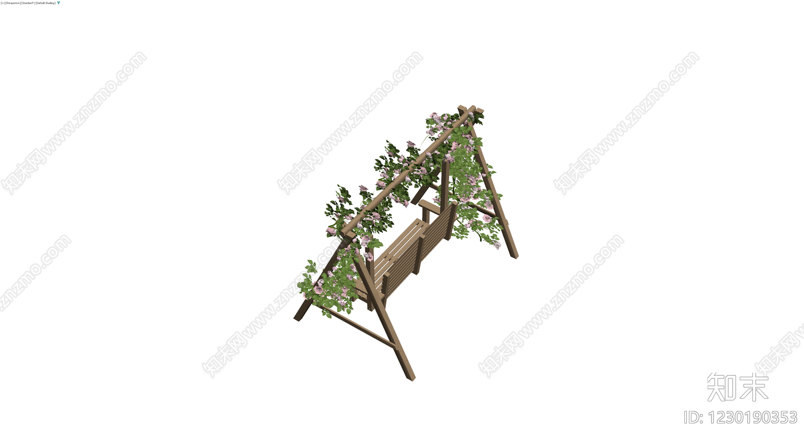 木质秋千座椅3D模型下载【ID:1230190353】