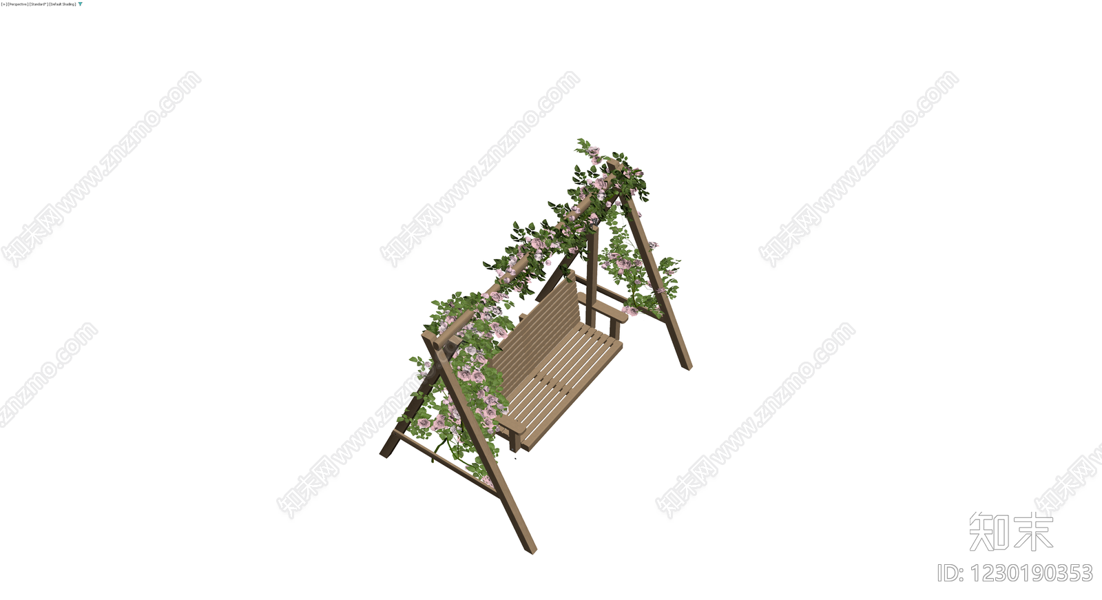 木质秋千座椅3D模型下载【ID:1230190353】