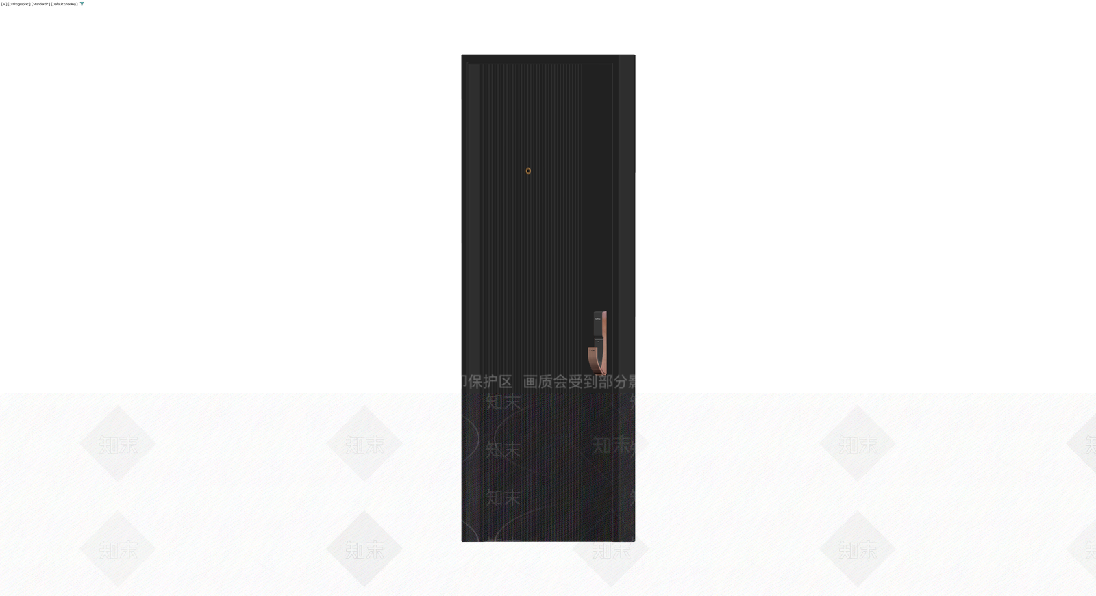 黑色竖条纹智能防盗门3D模型下载【ID:1230091028】