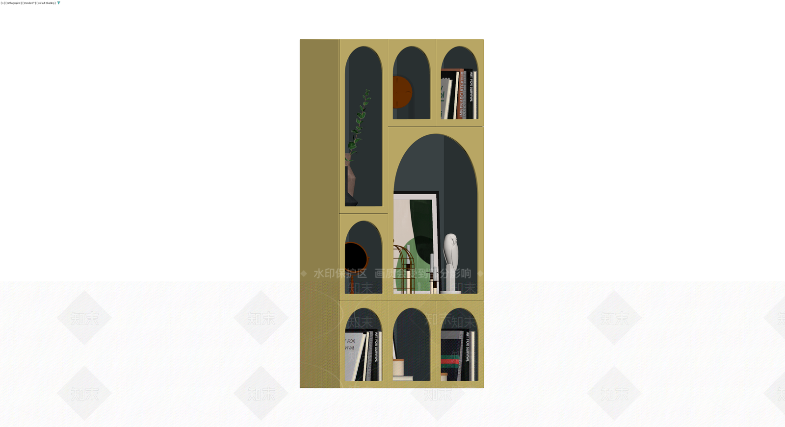 拱形装饰展示柜3D模型下载【ID:1229959052】