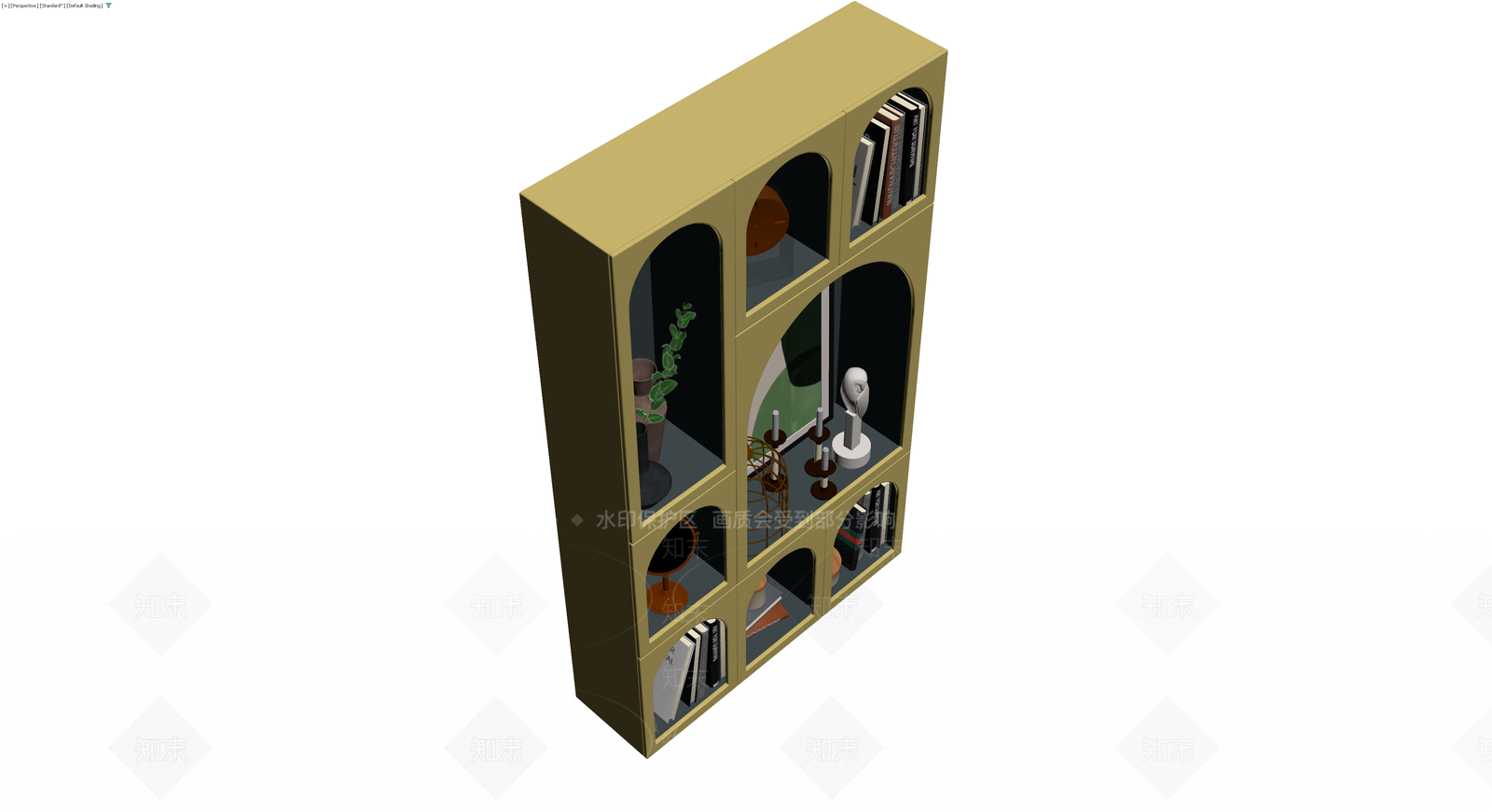 拱形装饰展示柜3D模型下载【ID:1229959052】