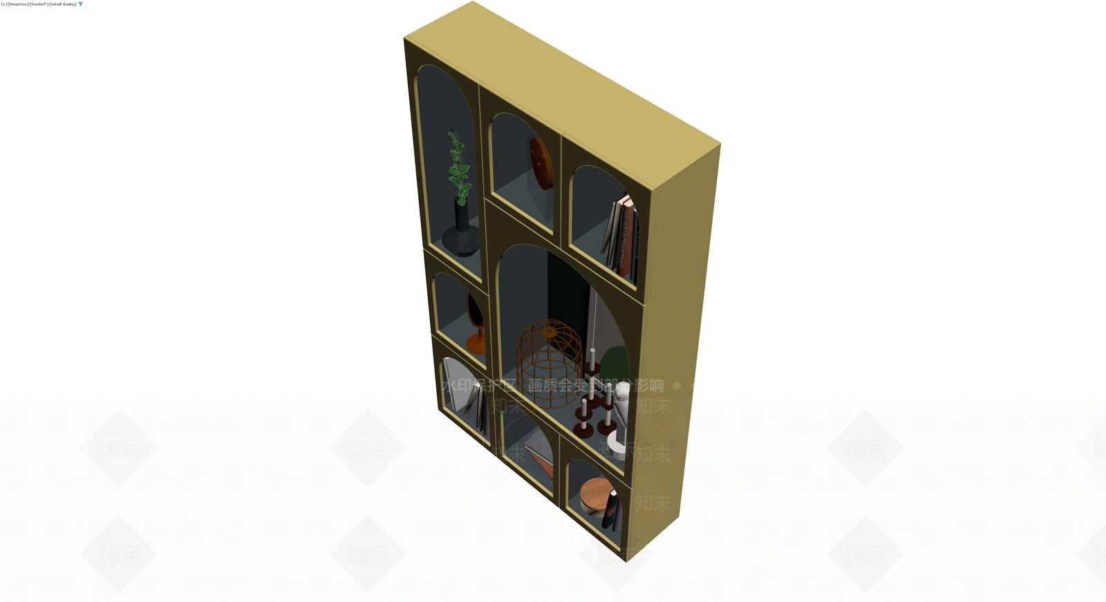 拱形装饰展示柜3D模型下载【ID:1229959052】