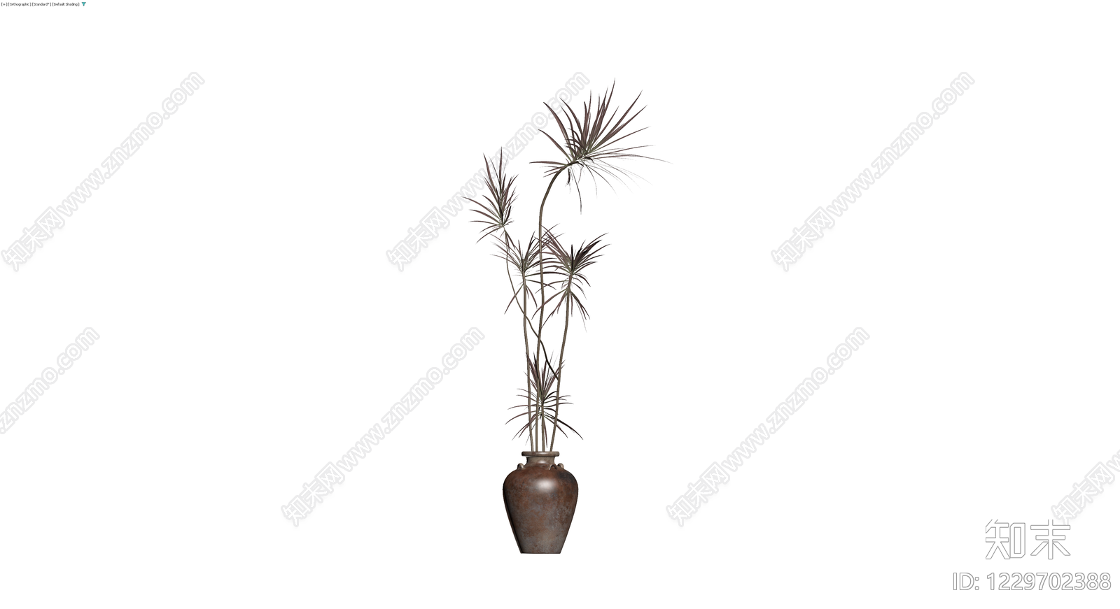 盆栽植物带陶罐3D模型下载【ID:1229702388】