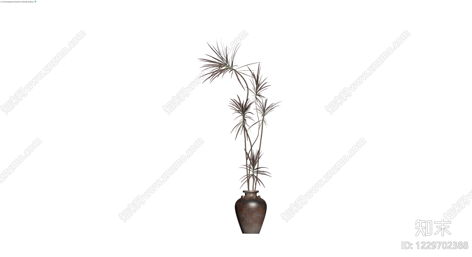 盆栽植物带陶罐3D模型下载【ID:1229702388】