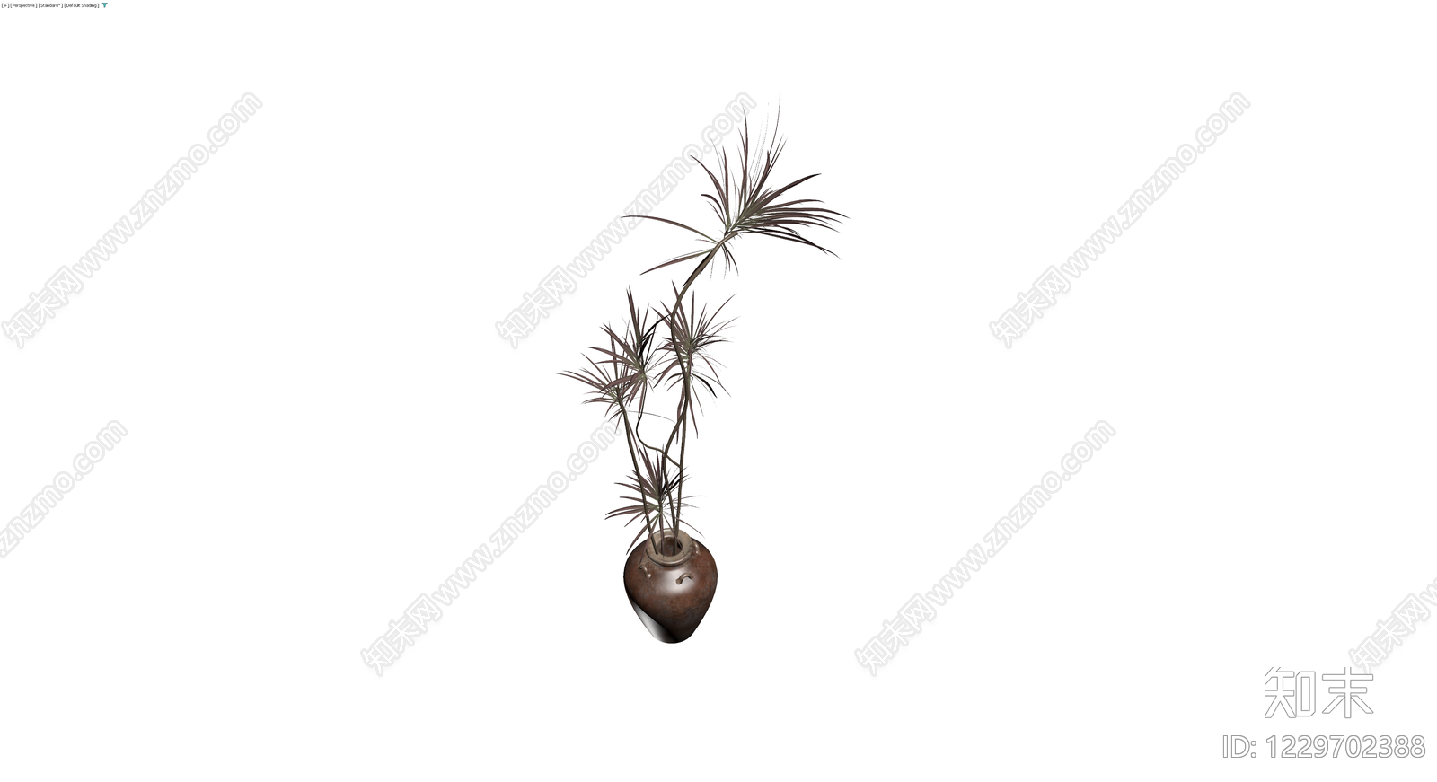 盆栽植物带陶罐3D模型下载【ID:1229702388】