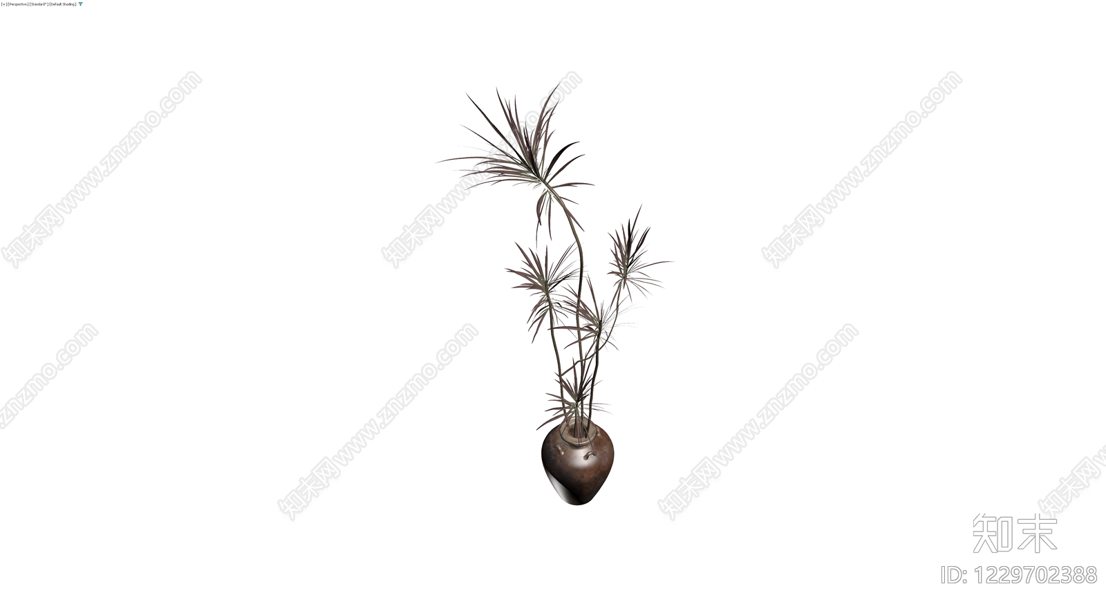 盆栽植物带陶罐3D模型下载【ID:1229702388】