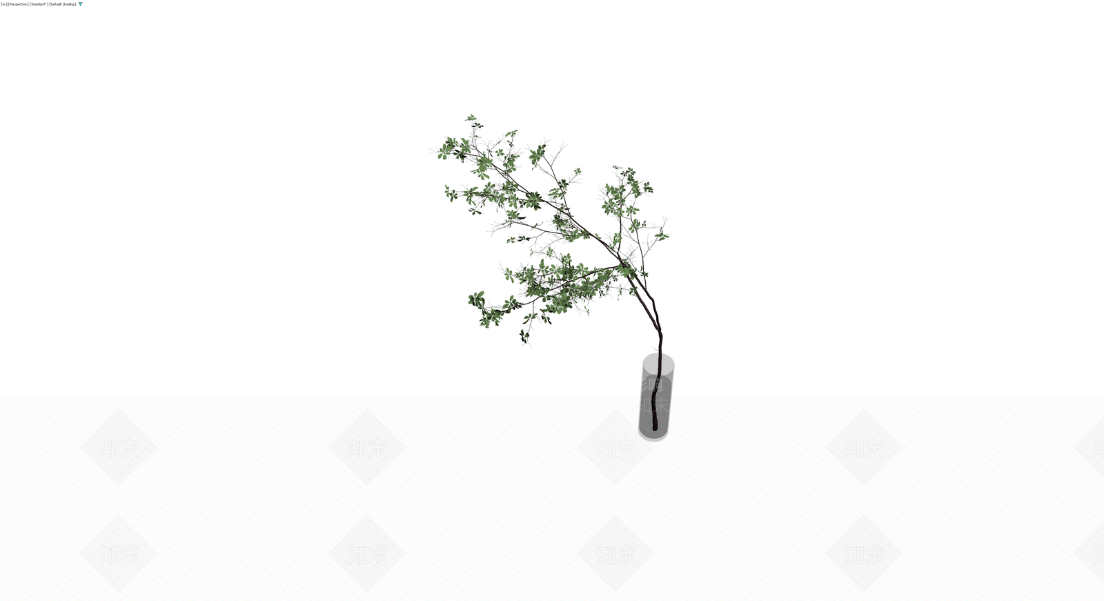 带玻璃花瓶的绿植盆栽3D模型下载【ID:1230742846】