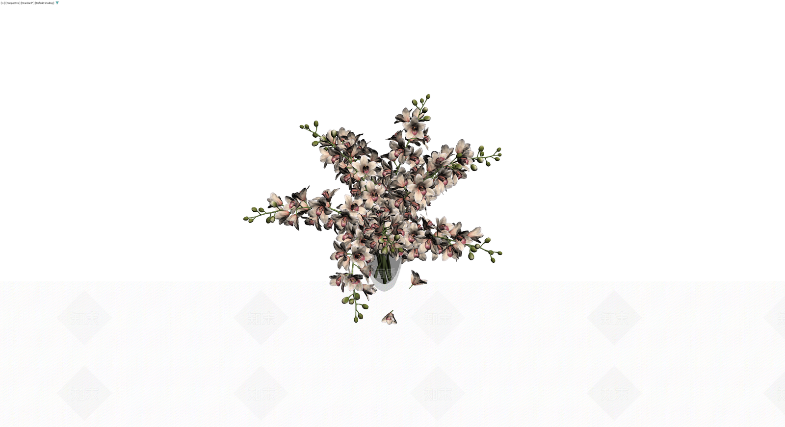 花瓶插兰花盆栽3D模型下载【ID:1230565992】