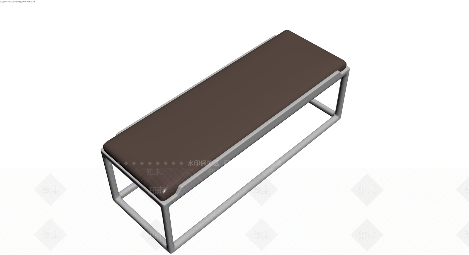 灰色金属框架长凳3D模型下载【ID:1230577989】