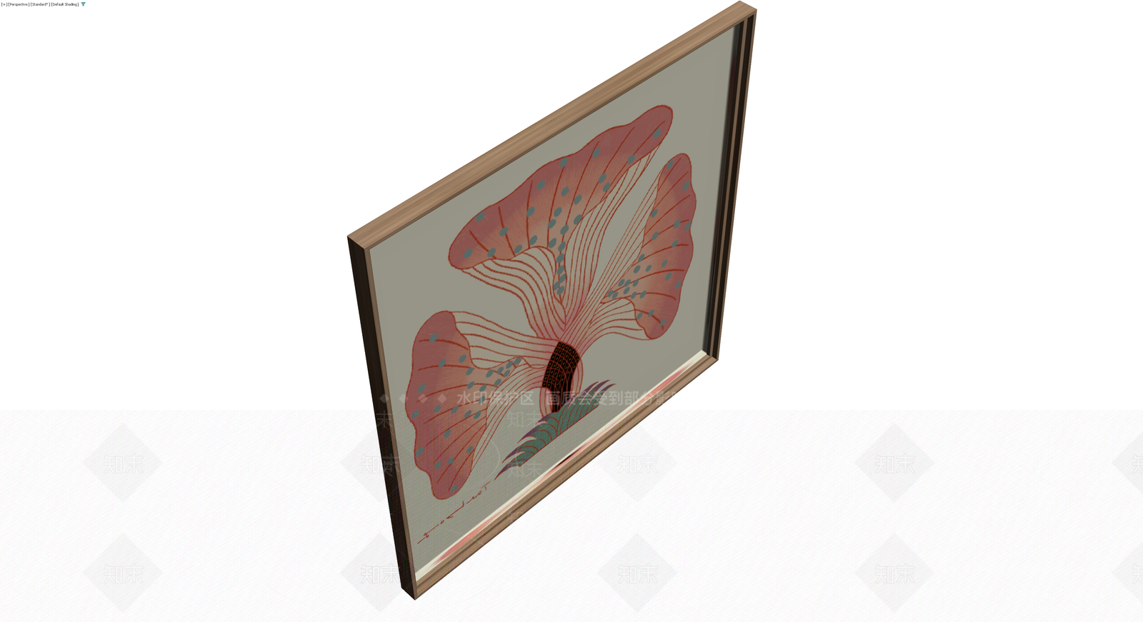带框花卉装饰画3D模型下载【ID:1230780574】