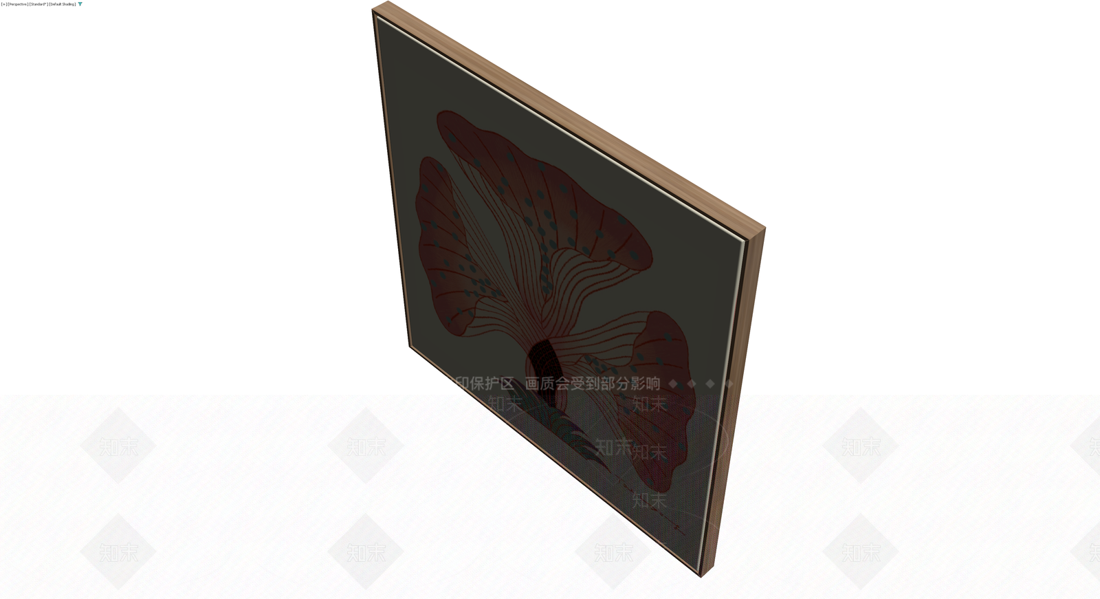带框花卉装饰画3D模型下载【ID:1230780574】