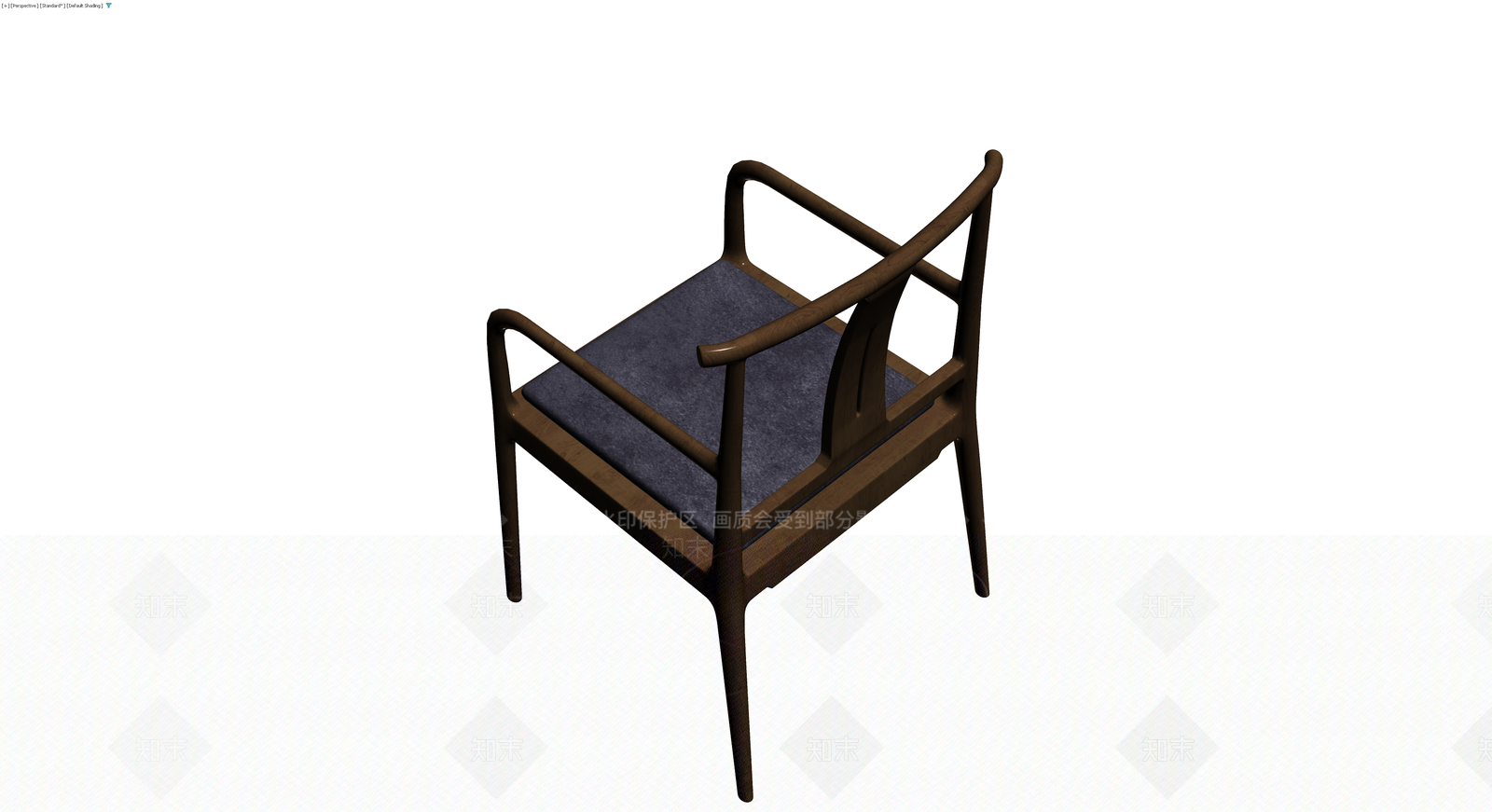 新中式实木扶手椅3D模型下载【ID:1229842585】