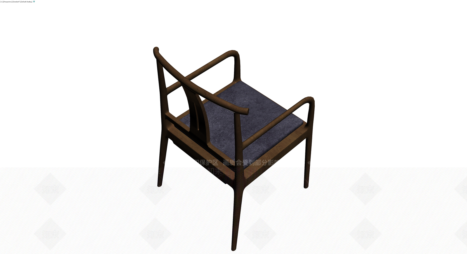 新中式实木扶手椅3D模型下载【ID:1229842585】