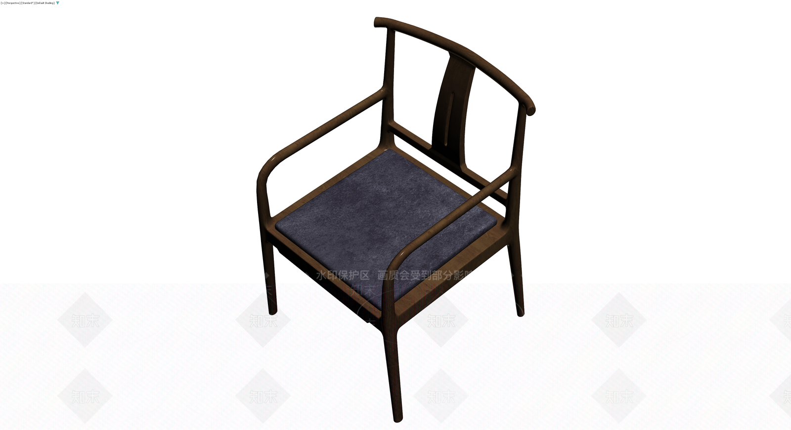 新中式实木扶手椅3D模型下载【ID:1229842585】
