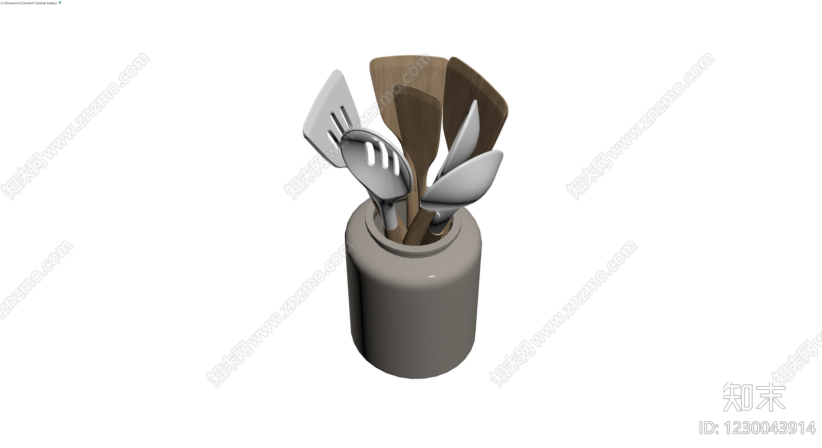 灰模厨具收纳组合3D模型下载【ID:1230043914】