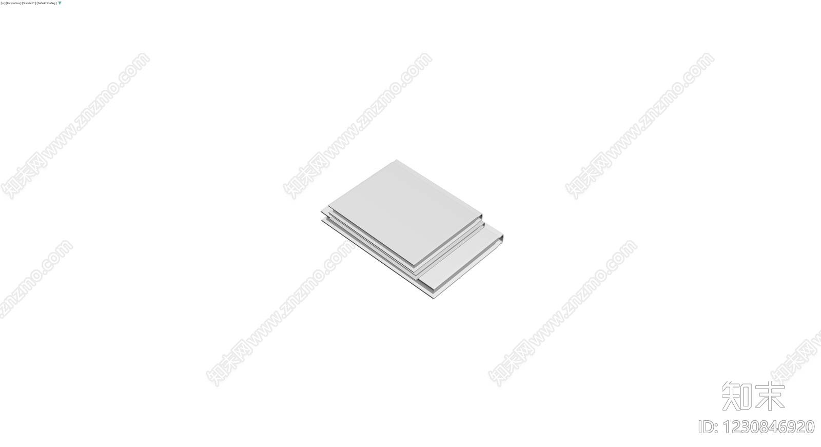 三本堆叠书籍3D模型下载【ID:1230846920】
