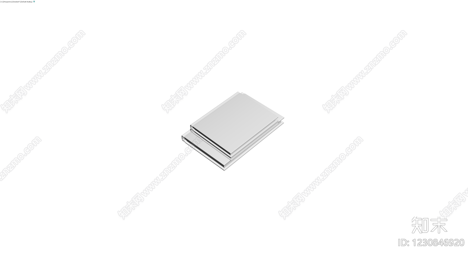 三本堆叠书籍3D模型下载【ID:1230846920】