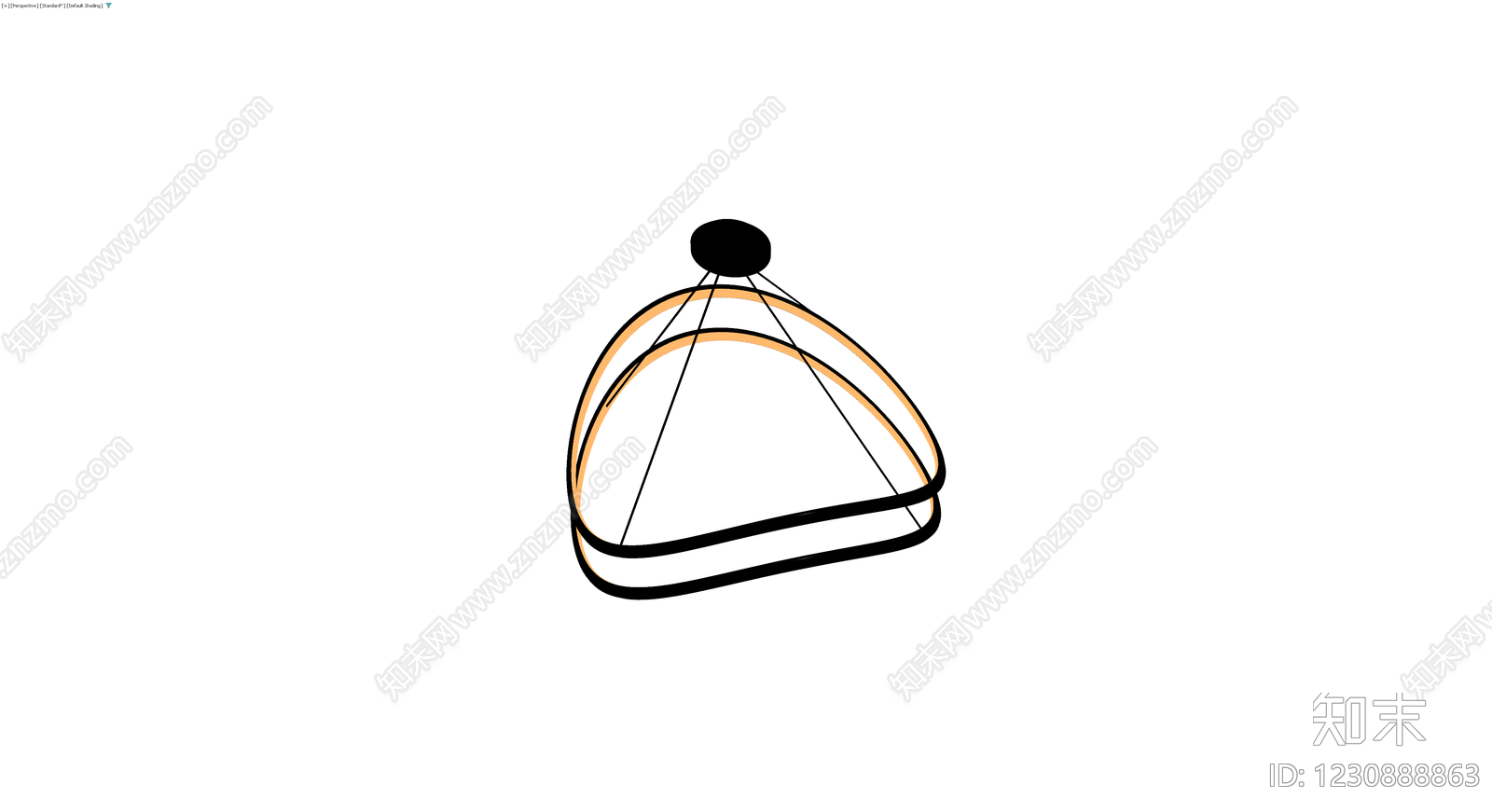 现代风格双环吊灯3D模型下载【ID:1230888863】