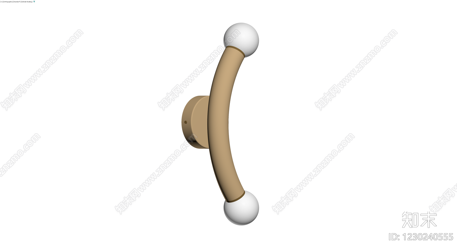 米色弧形壁灯3D模型下载【ID:1230240555】
