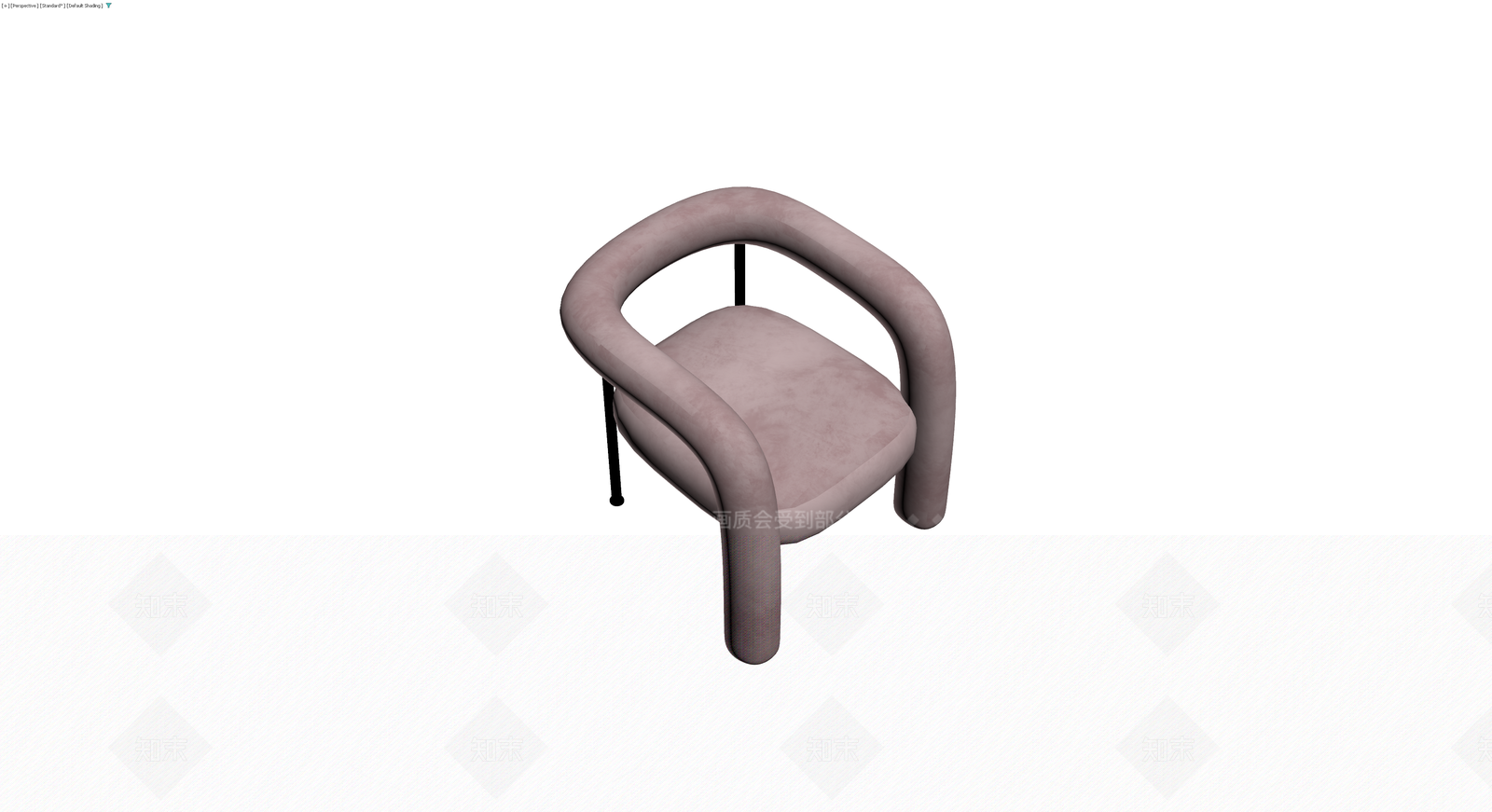 粉色圆管软包扶手椅3D模型下载【ID:1230780386】