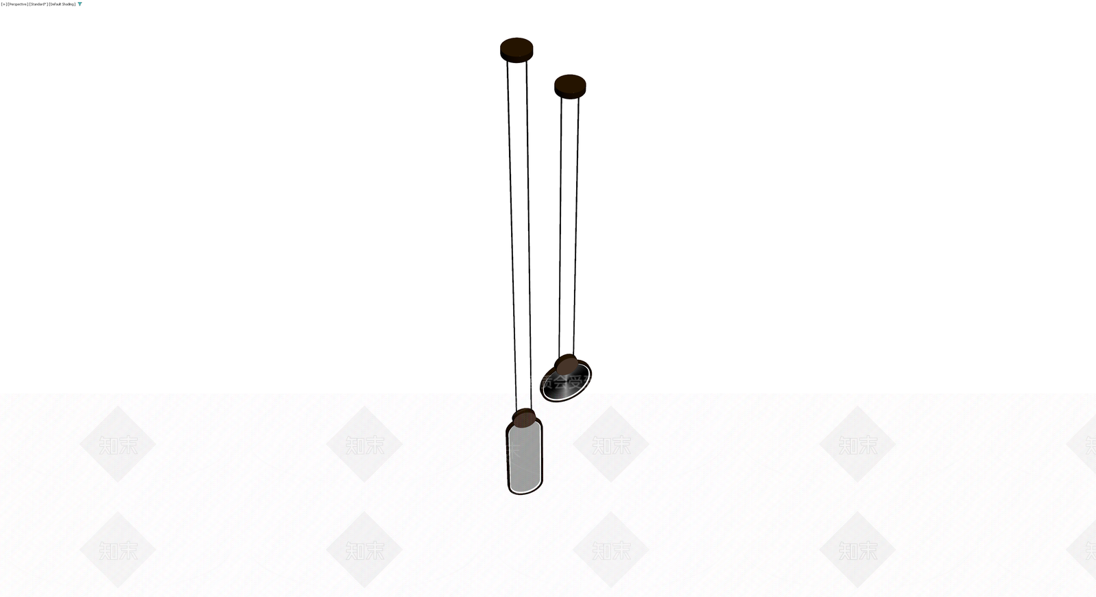 现代双头吊灯模型3D模型下载【ID:1230654082】