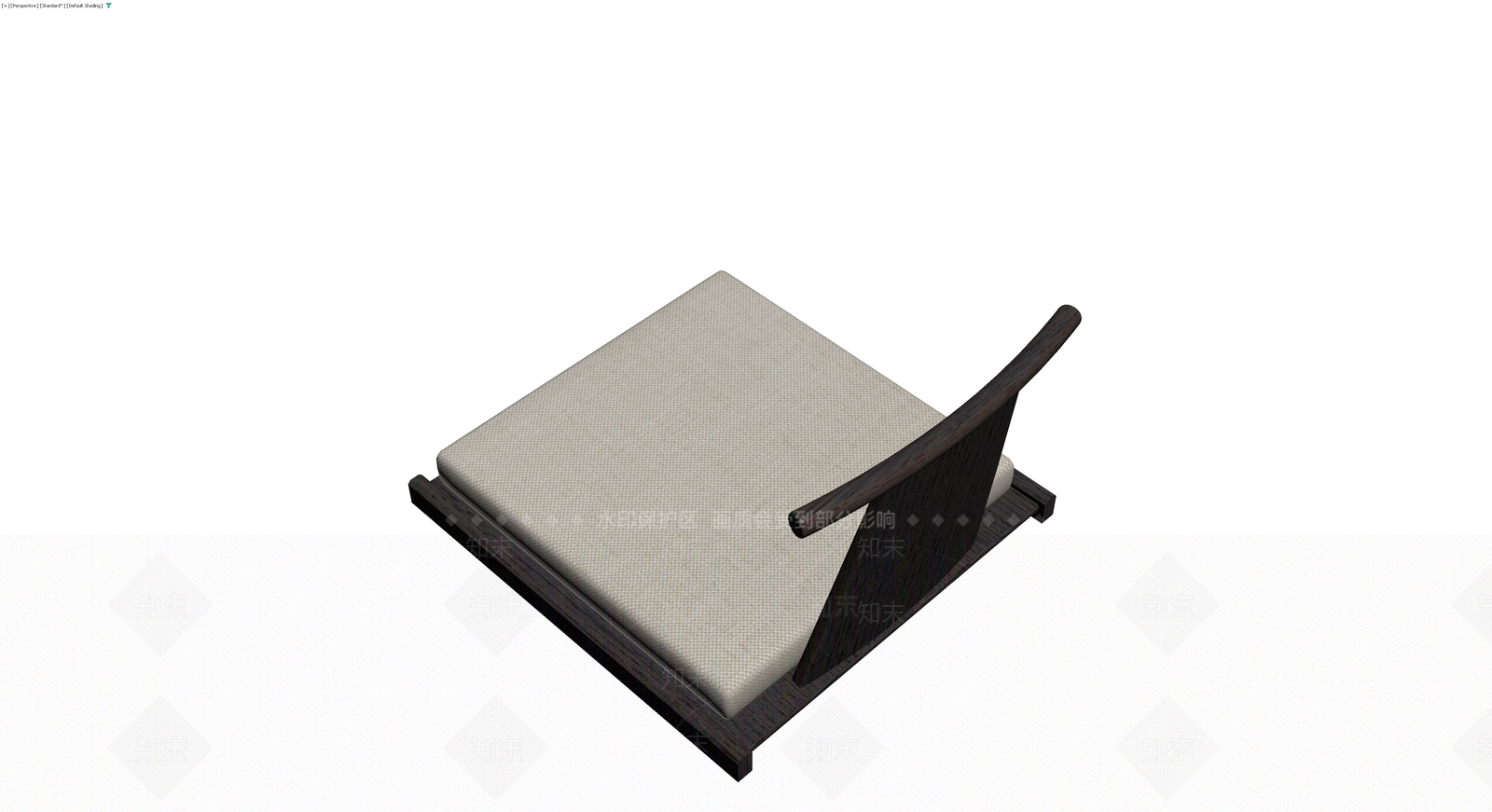 深色木质靠背椅3D模型下载【ID:1230754689】
