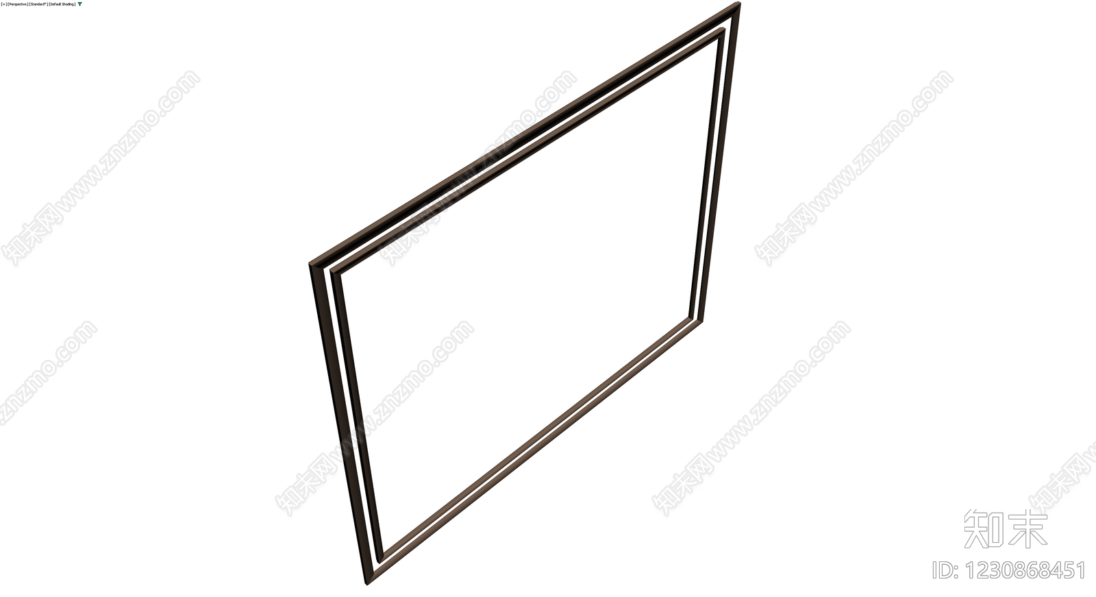 双层矩形装饰画框3D模型下载【ID:1230868451】