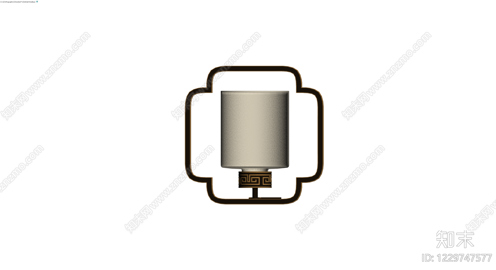 中式风格壁灯3D模型下载【ID:1229747577】